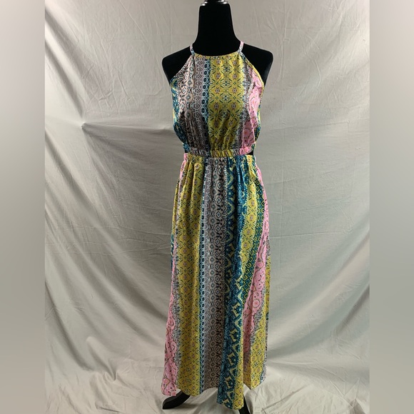 Boho Tribal Print Halter Cut Out Dress - Picture 6 of 10